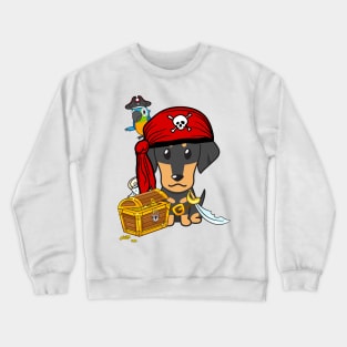 Funny dachshund is a pirate Crewneck Sweatshirt